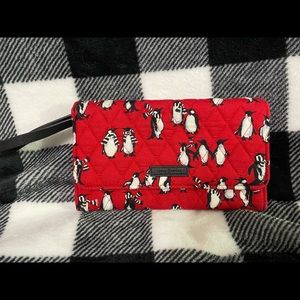 Vera Bradley red penguins wristlet/wallet